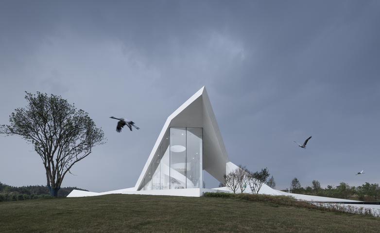 Crane Pavilion at Crane Nature Preserve – Qianning, China