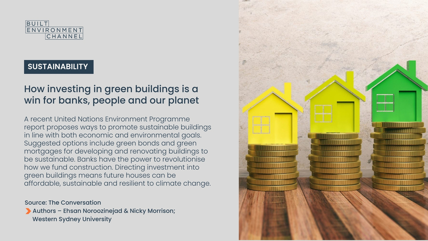 How investing in green buildings, including cheaper home loans, is a win for banks, people and our planet