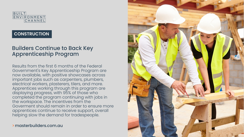 Builders Continue to Back Key Apprenticeship Program