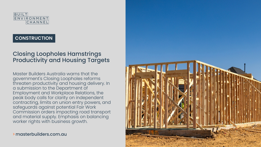 Closing Loopholes Hamstrings Productivity and Housing Targets
