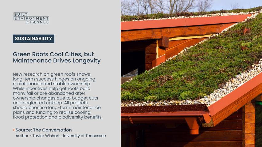 Preview of Green Roofs Cool Cities, but Maintenance Drives Longevity