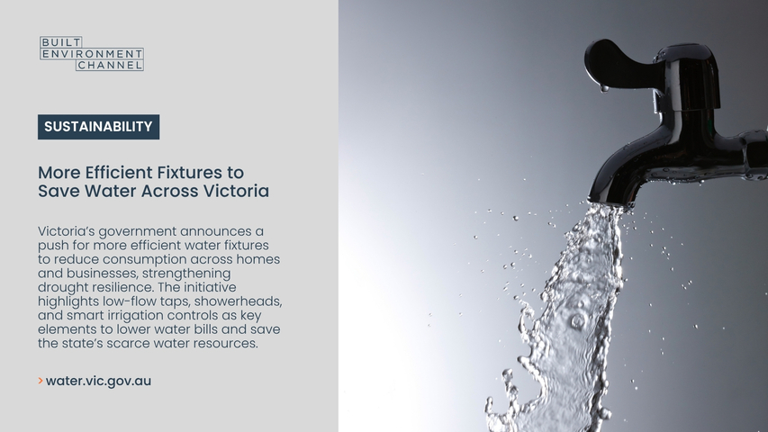 More Efficient Fixtures to Save Water Across Victoria